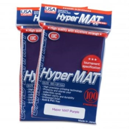 KMC Standard Card Sleeves 100ct USA Hyper Matte Purple Supplies KMC Sleeves   