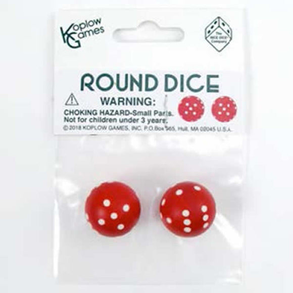 Koplow Round Dice Pair Opaque Red Home page Other   