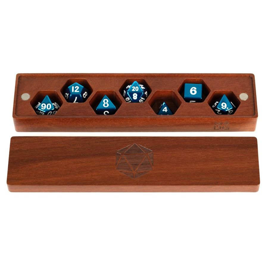 Metallic Dice Games Premium Wooden Dice Vault Purple Heart Supplies FanRoll by Metallic Dice Games