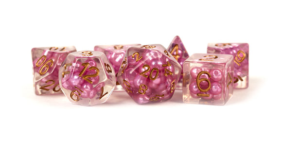 Metallic Dice Games Pearl Pink/Copper 7ct Polyhedral Dice Set Home page FanRoll   