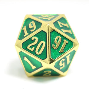 Die Hard Dice Metal Spindown D20 Brilliant Gold Emerald Home page Other   