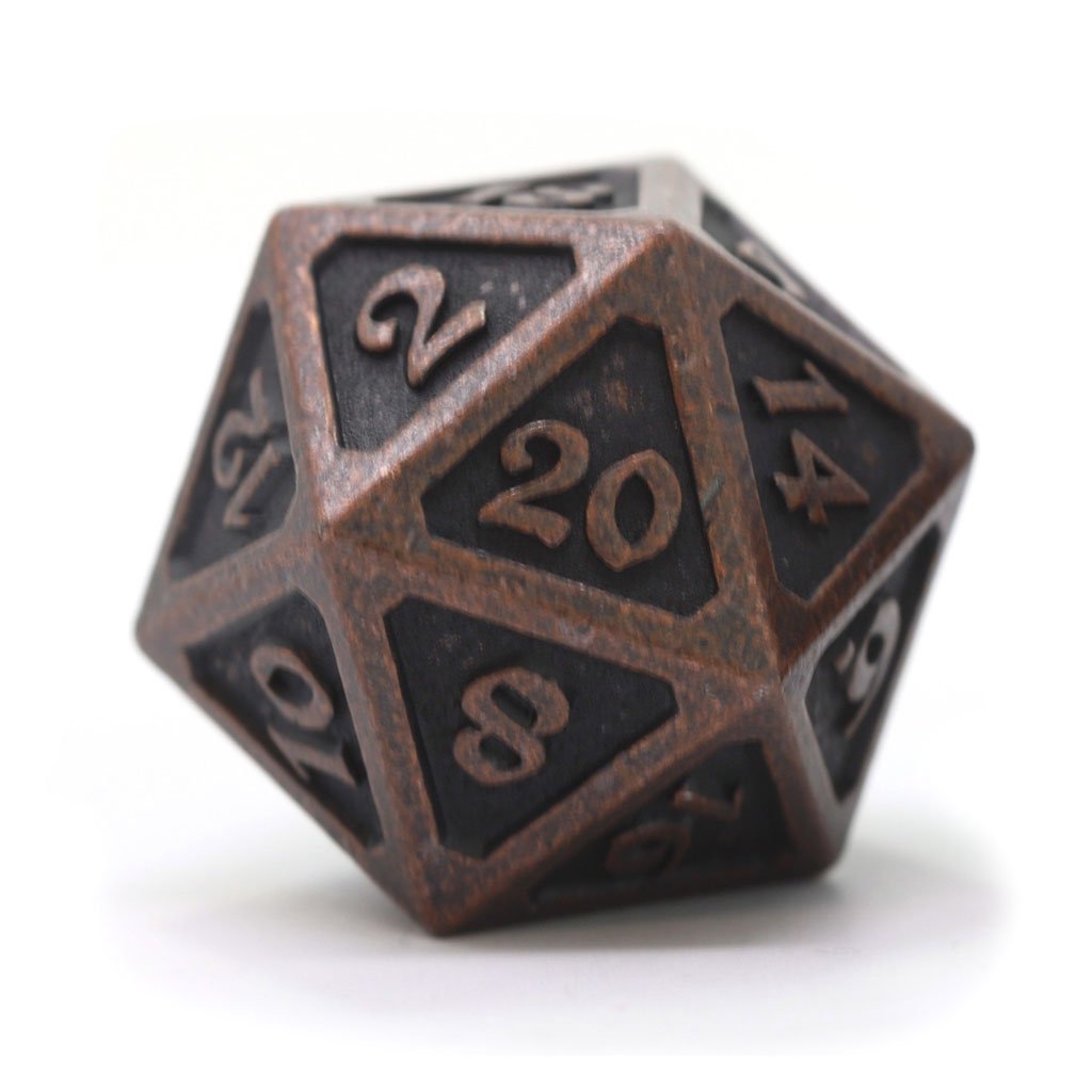 Die Hard Dice Metal Mythica Dark Copper Dire D20 Dice Die Hard Dice