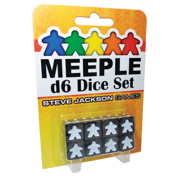 Meeple D6 Dice Set Black Home page Steve Jackson Games   