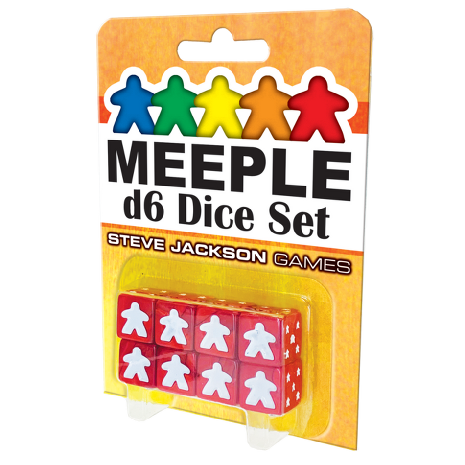 Meeple D6 Dice Set Red Dice Steve Jackson Games