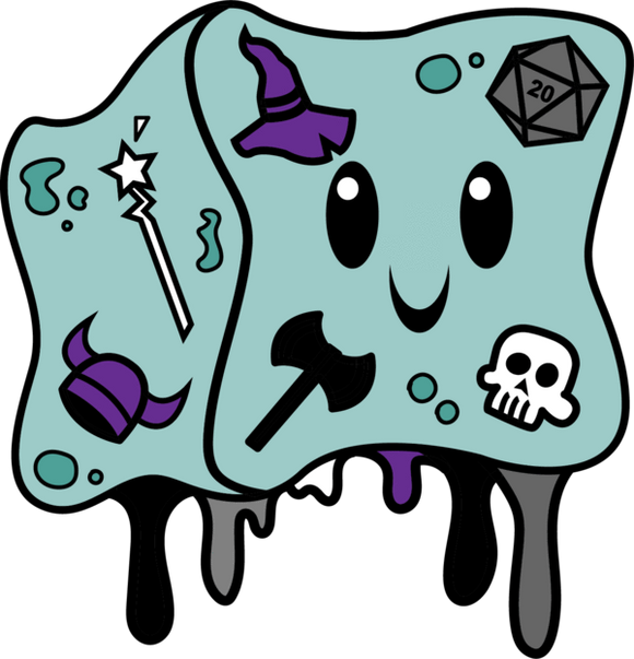 Gelatinous Cube Pride Pin: Asexual Clothing & Accessories Foam Brain Games