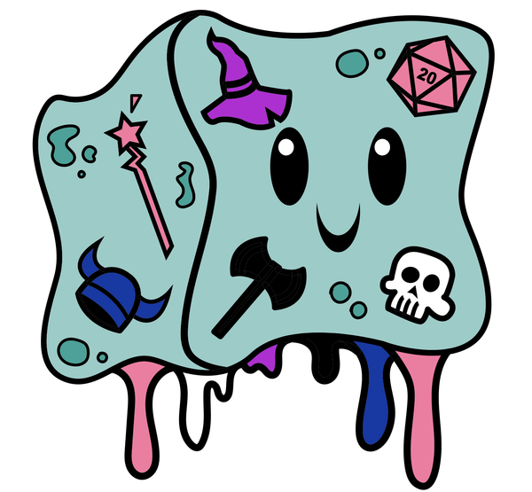 Gelatinous Cube Pride Pin: Genderfluid Clothing & Accessories Foam Brain Games