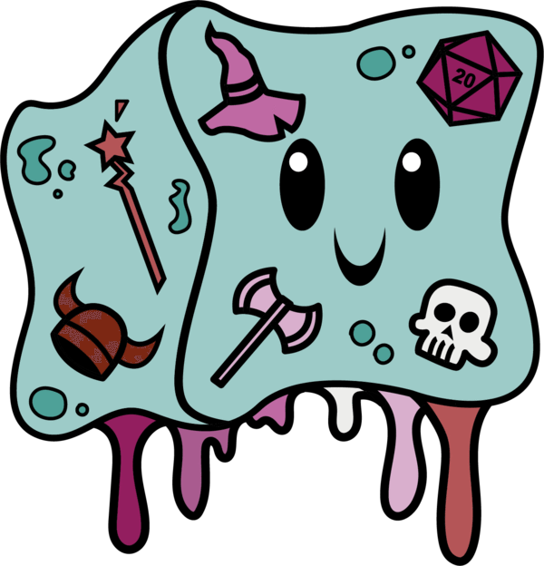 Gelatinous Cube Pride Pin: Lesbian Clothing & Accessories Foam Brain Games