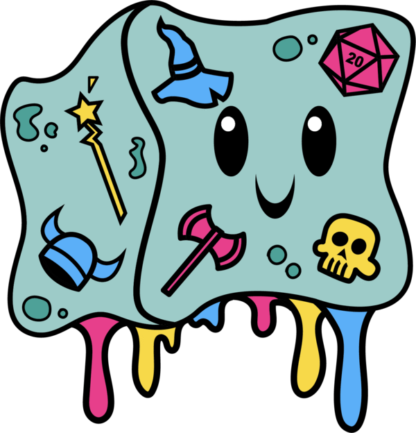 Gelatinous Cube Pride Pin: Pansexual Clothing & Accessories Foam Brain Games