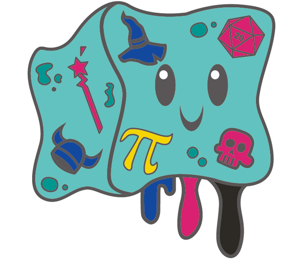 Gelatinous Cube Pride Pin: Polyamorous Clothing & Accessories Foam Brain Games