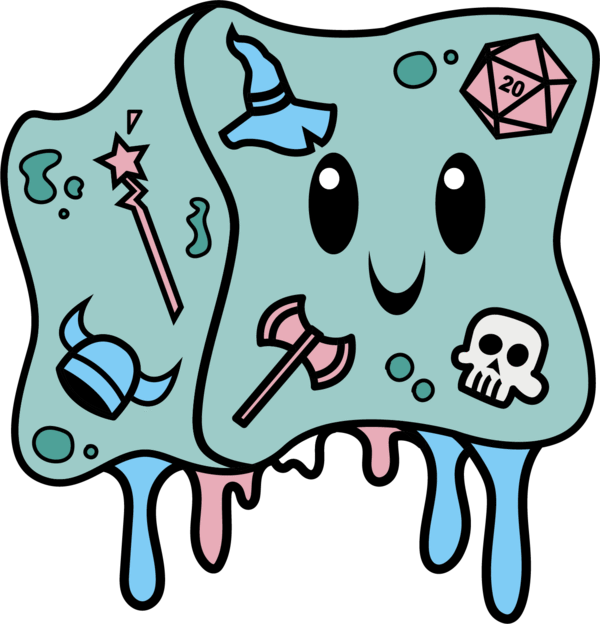 Gelatinous Cube Pride Pin: Transgender Clothing & Accessories Foam Brain Games