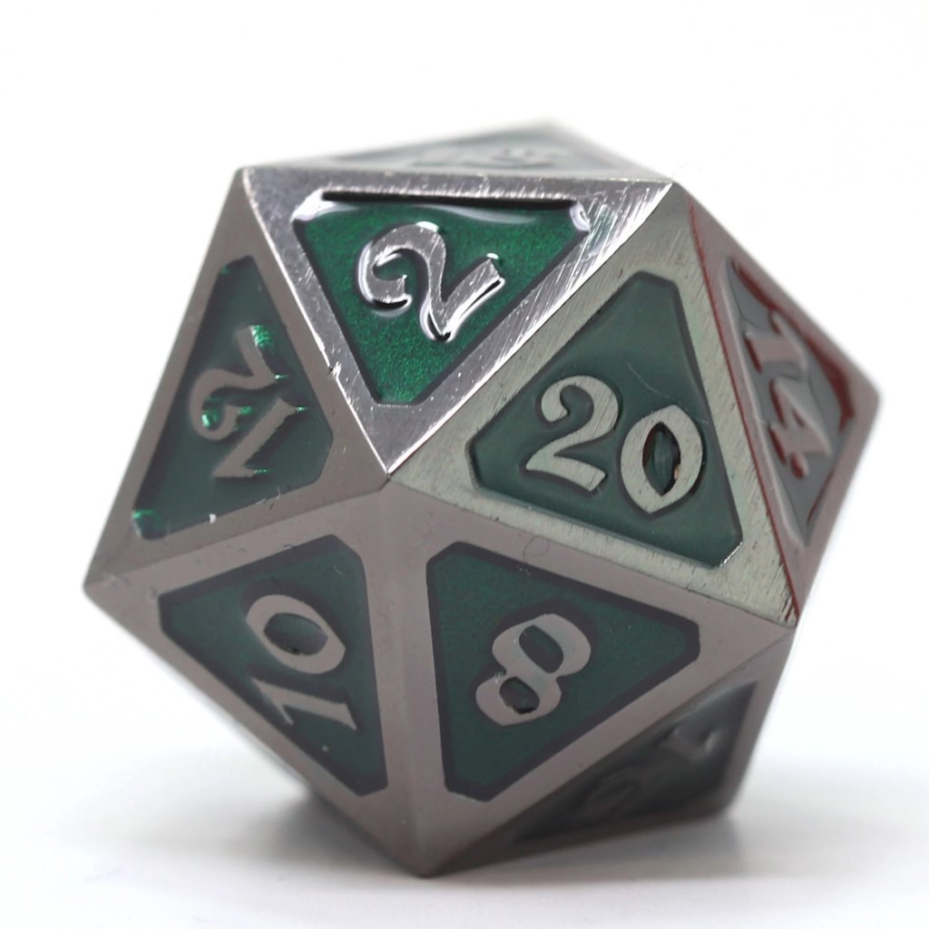 Die Hard Dice Metal Mythica Sinister Emerald Dire D20 Dice Die Hard Dice