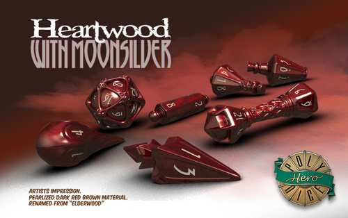 PolyHero Wizard Heartwood 7ct Dice Set Dice Other