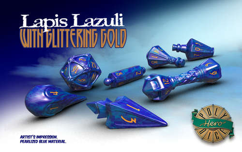 PolyHero Wizard Lapis Lazuli 7ct Dice Set Home page Other   