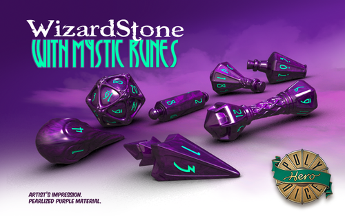 Polyhero 7ct Wizard Wizardstone Dice Set Dice Other