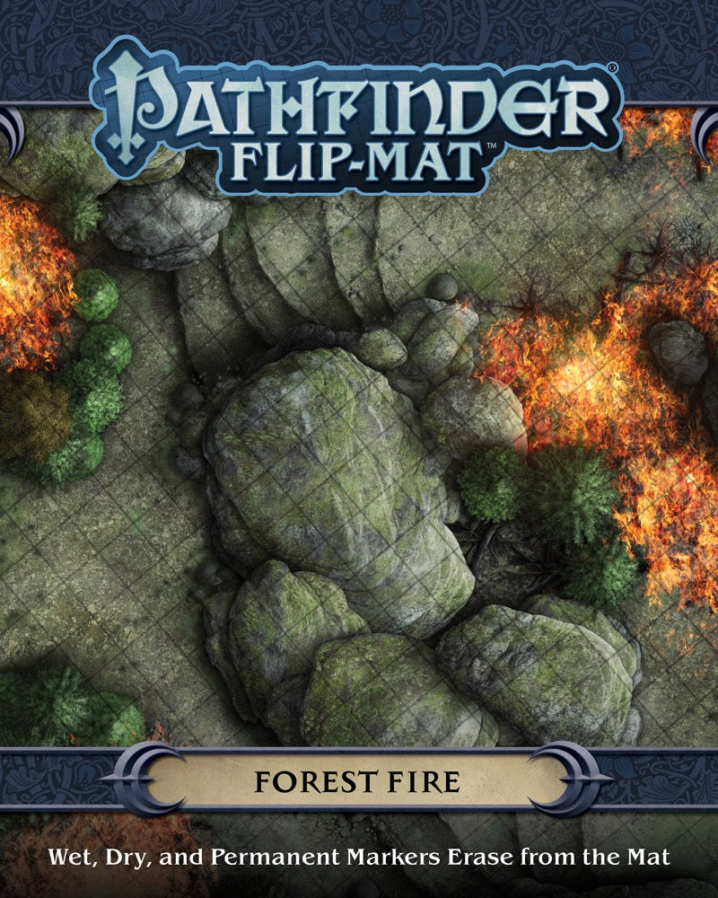Pathfinder Flip Mat Forest Fire RPG Maps Paizo   