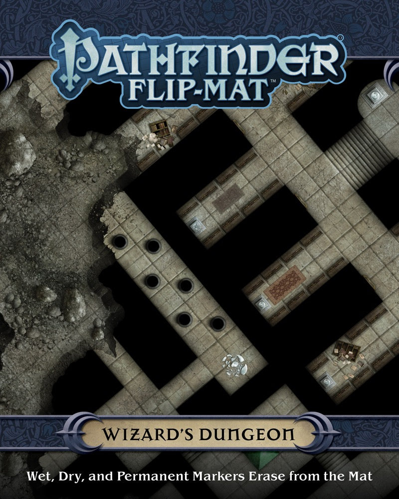 Pathfinder Flip Mat Wizard's Dungeon RPG Maps Paizo   