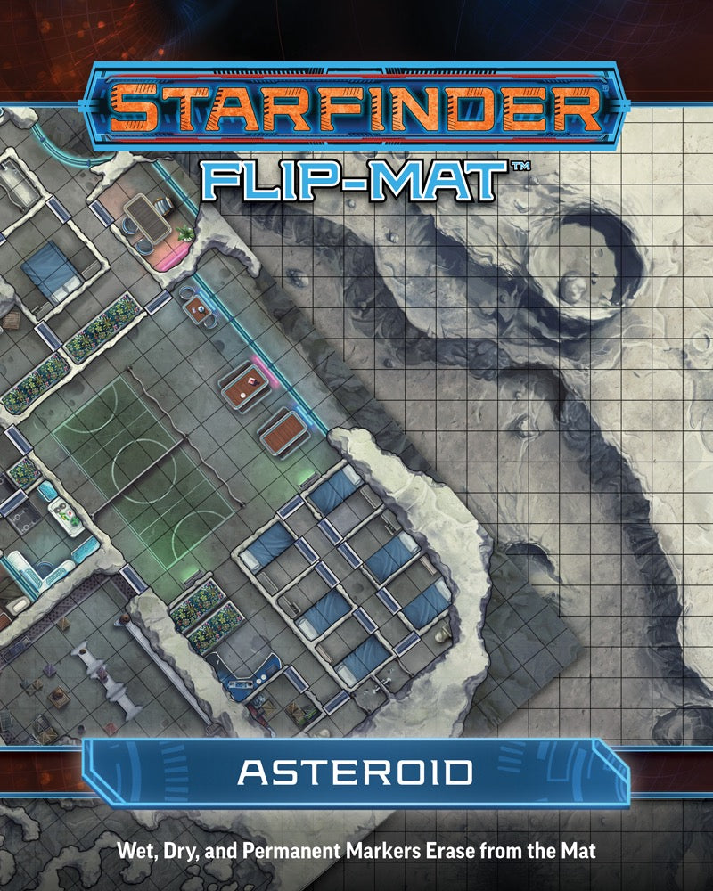 Starfinder Flip Mat Asteroid RPG Maps Paizo   