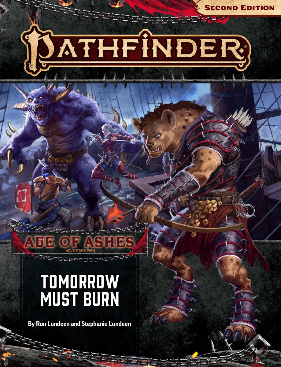 Pathfinder 2e Adventure Path Age of Ashes Part 3 - Tomorrow Must Burn Role Playing Games Paizo