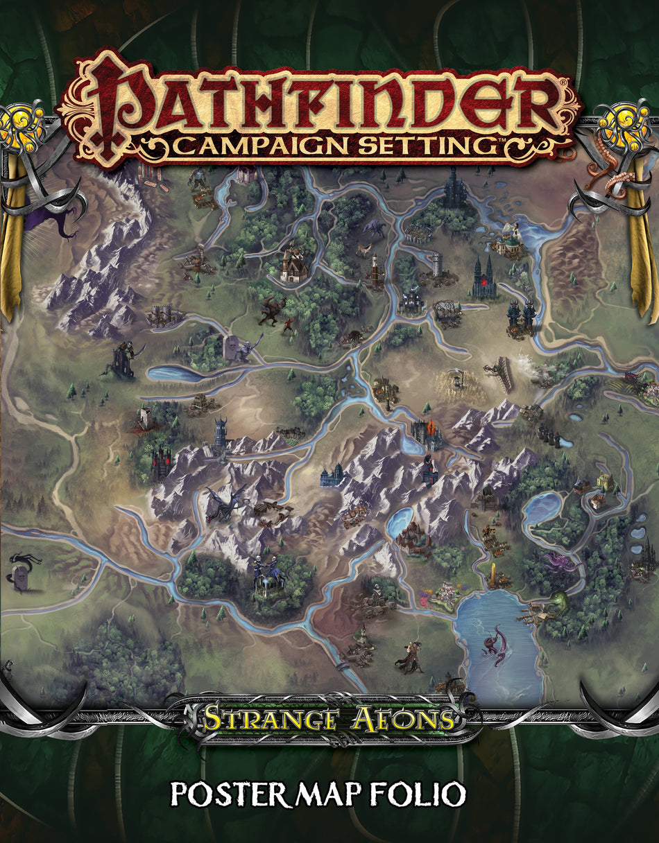 Pathfinder Campaign Setting Strange Aeons Poster Map Folio RPG Maps Paizo   