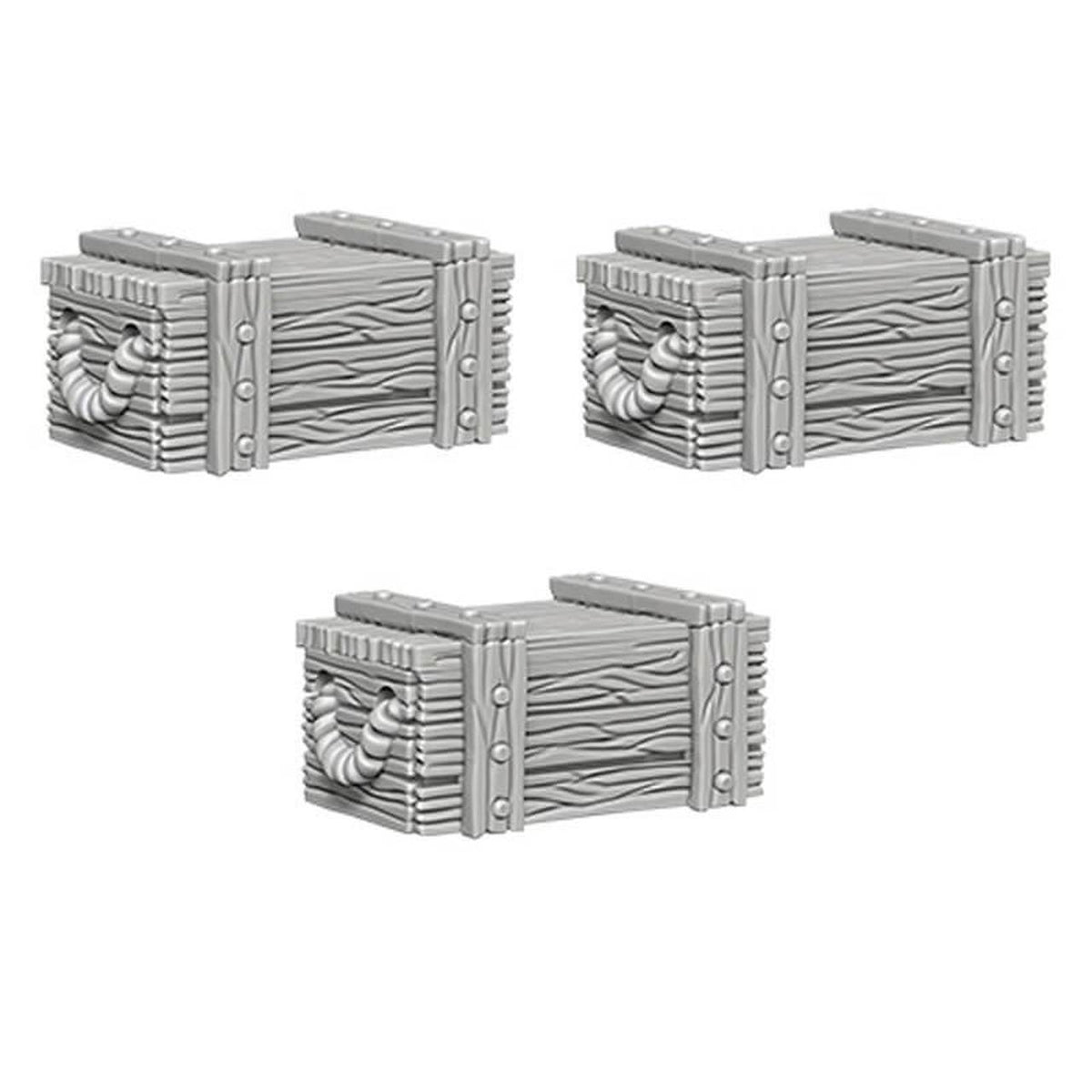 WizKids Deep Cuts Unpainted Miniatures: Crates Miniatures WizKids   