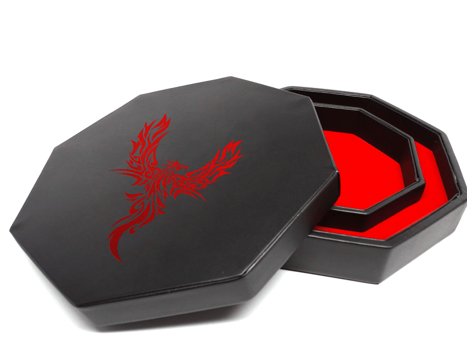 Easy Roller Phoenix Dice Tray With Dice Staging Area and Lid Supplies Easy Roller Dice