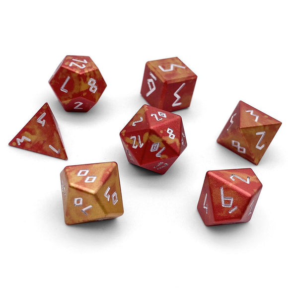 Norse Foundry Wonderous Polyhedral Dice Set Phoenix Tears Supplies Norse Foundry   