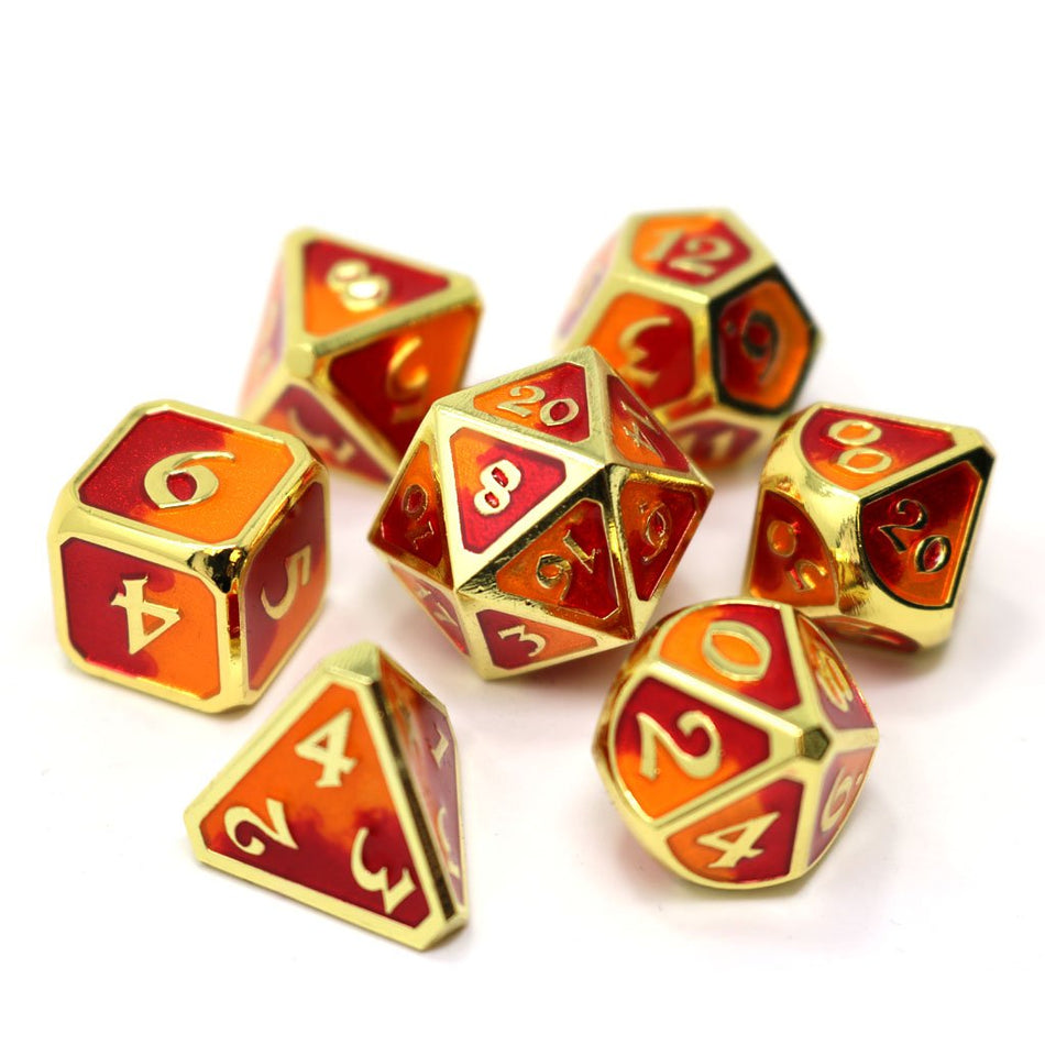 Die Hard Dice Metal Spellbinder Phoenix 7ct Polyhedral Set Dice Die Hard Dice