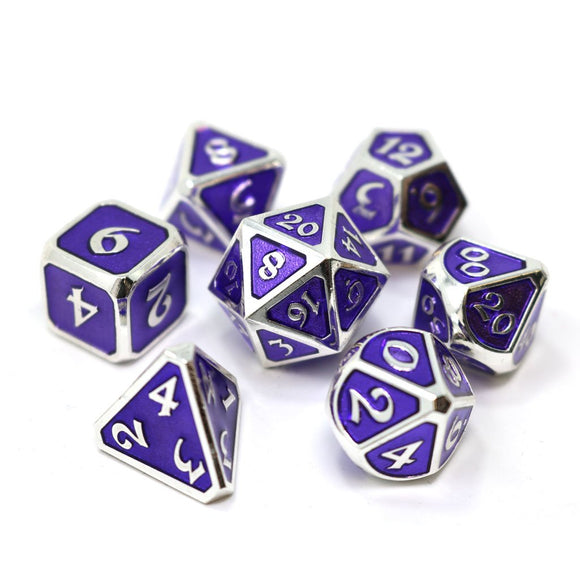 Die Hard Dice Metal Mythica Platinum Amethyst 7ct Polyhedral Set Home page Other   