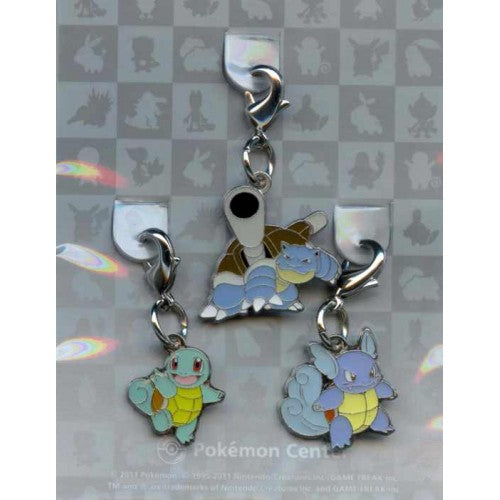 Japan Pokemon Center Exclusive Metal Charm - Squirtle, Wartortle, and Blastoise Home page Other   