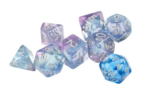 Sirius Dice Polyroller/Silver 7ct Polyhedral Set Dice Sirius Dice   