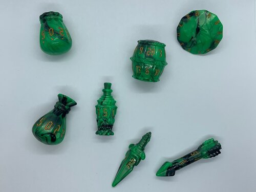 PolyHero Rogue Vicious Venom 7ct Dice Set Dice Other