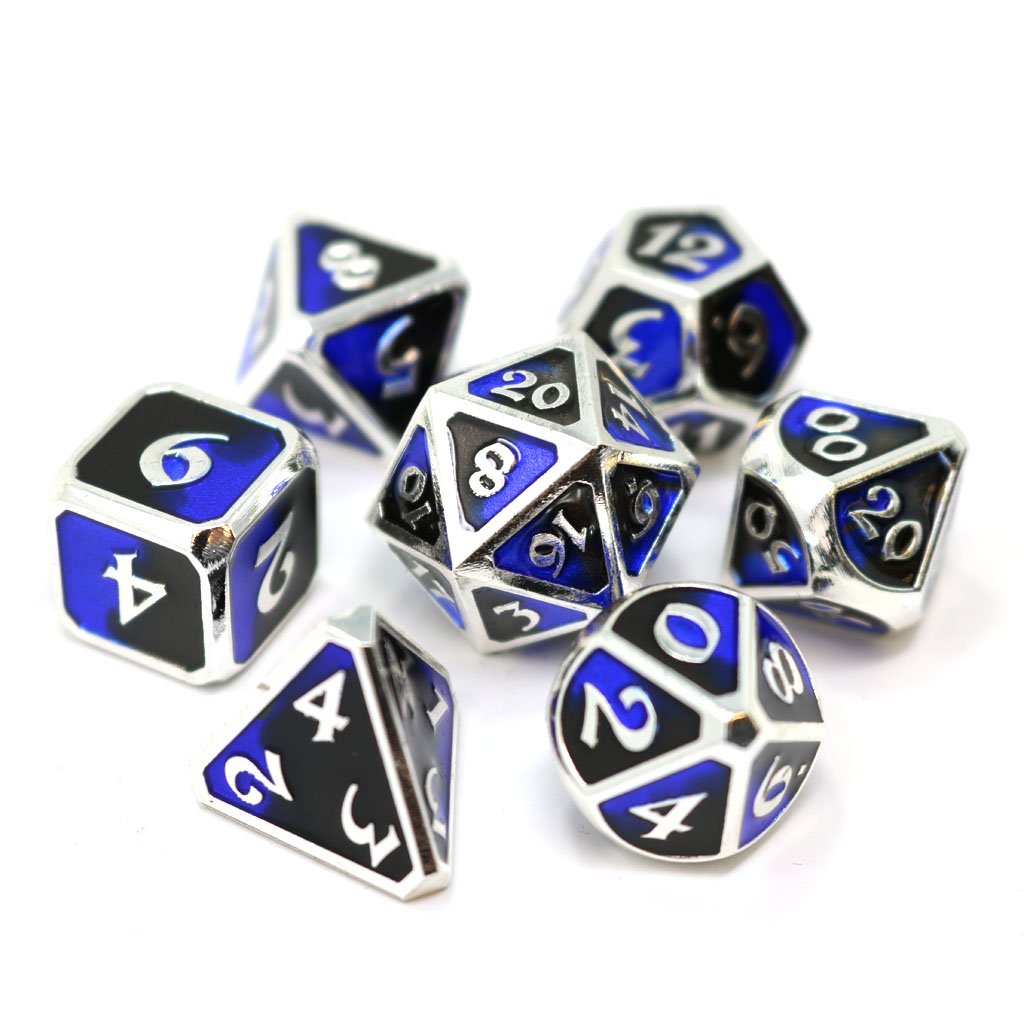 Die Hard Dice Metal Dark Arts Riptide 7ct Polyhedral Set Dice Die Hard Dice