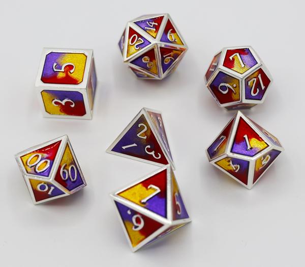 Royal Swirl Metal 7ct Polyhedral Dice Set Dice Other