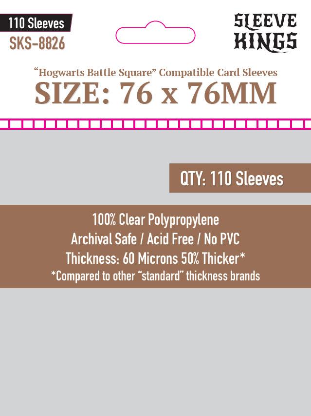 Sleeve Kings Board Game Sleeves 110ct Hogwarts Battle Square 76x76mm  Other   
