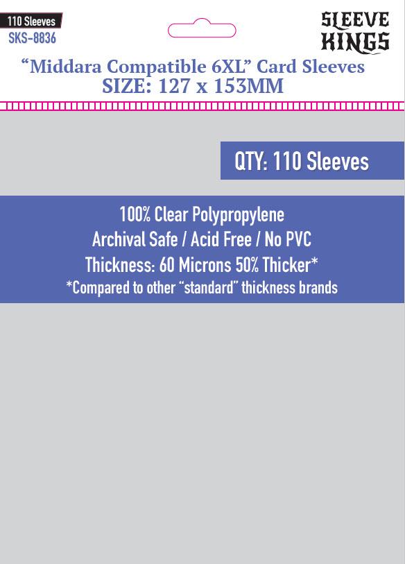 Sleeve Kings Board Game Sleeves 110ct Middara Compatible 6XL 127x153mm  Other   