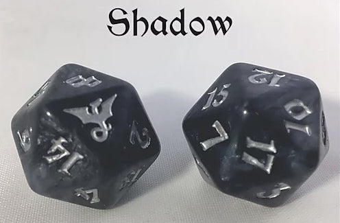 Black Oak Workshop Shadow Dragon Black/Silver Single D20  Other   