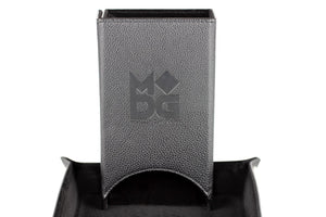 Metallic Dice Games Black Leather Fold Up Dice Tower Home page FanRoll   