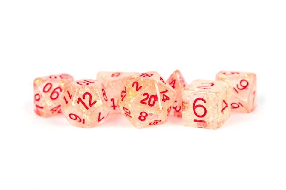 Metallic Dice Games Flash Red 7ct Polyhedral Dice Set Dice FanRoll by Metallic Dice Games   