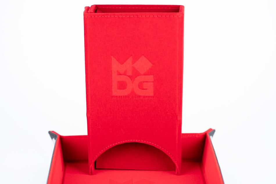 Metallic Dice Games Red Velvet Fold Up Dice Tower Supplies FanRoll by Metallic Dice Games