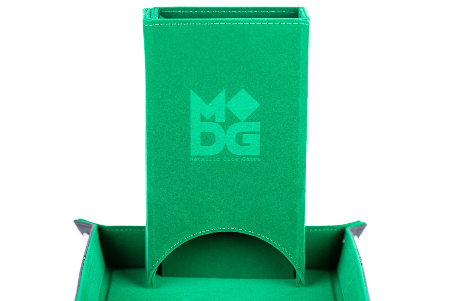 Metallic Dice Games Green Velvet Fold Up Dice Tower Supplies FanRoll by Metallic Dice Games