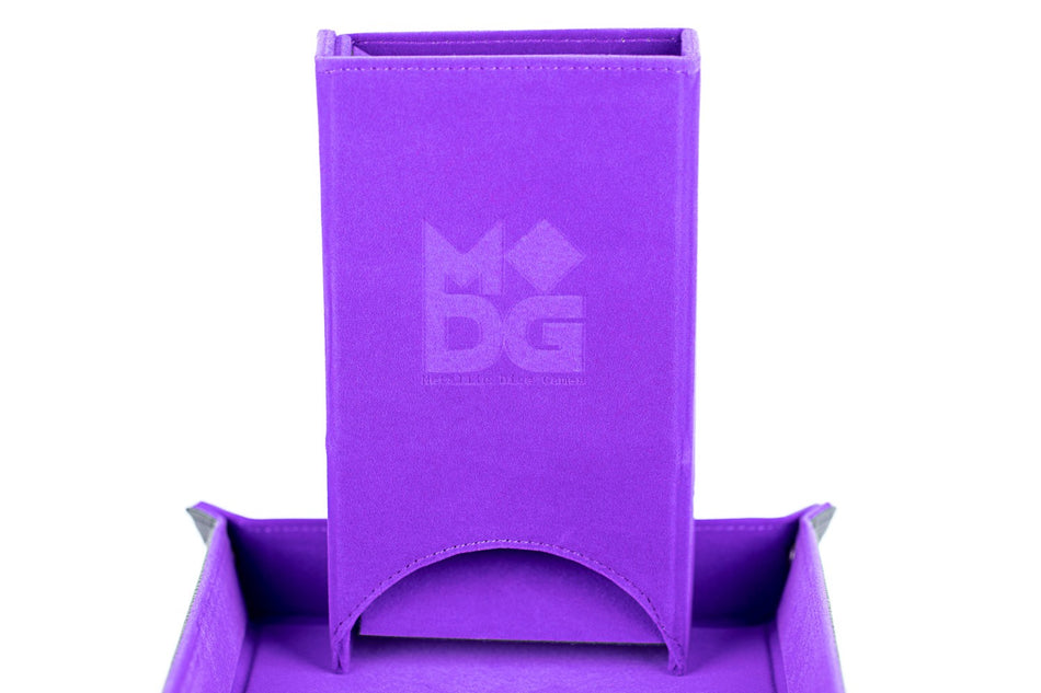 Metallic Dice Games Purple Velvet Fold Up Dice Tower Supplies FanRoll by Metallic Dice Games