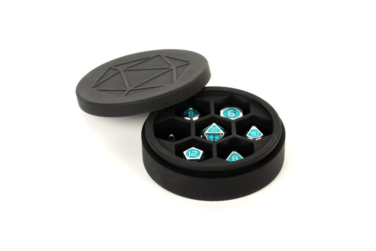Silicone Round Dice Case - Black Supplies FanRoll by Metallic Dice Games