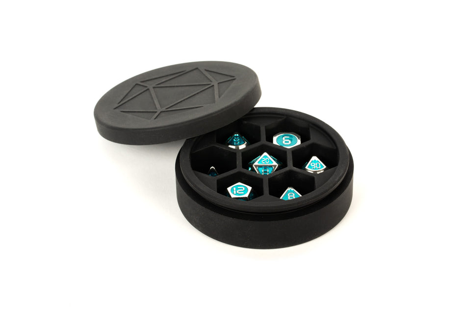 Silicone Round Dice Case - Black Supplies FanRoll by Metallic Dice Games
