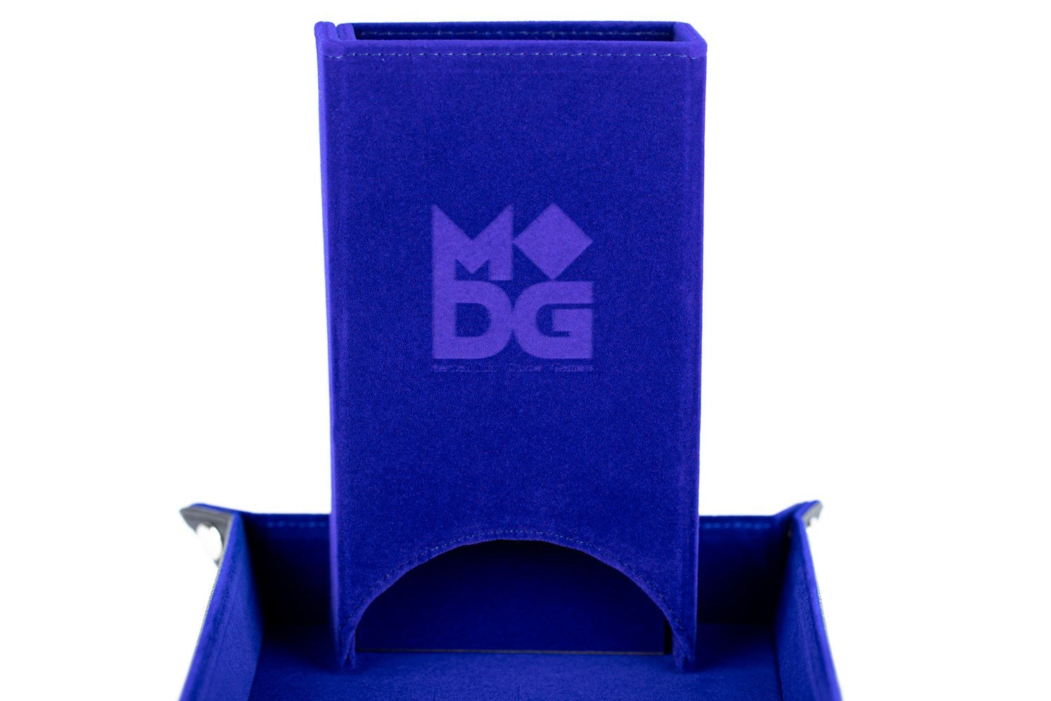 Metallic Dice Games Blue Velvet Fold Up Dice Tower Supplies FanRoll by Metallic Dice Games