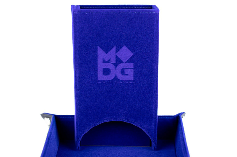 Metallic Dice Games Blue Velvet Fold Up Dice Tower Supplies FanRoll by Metallic Dice Games