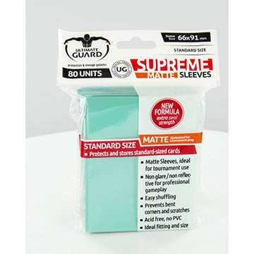 Ultimate Guard 80ct Standard Supreme Matte Sleeves Turquoise (10185) Home page Ultimate Guard   