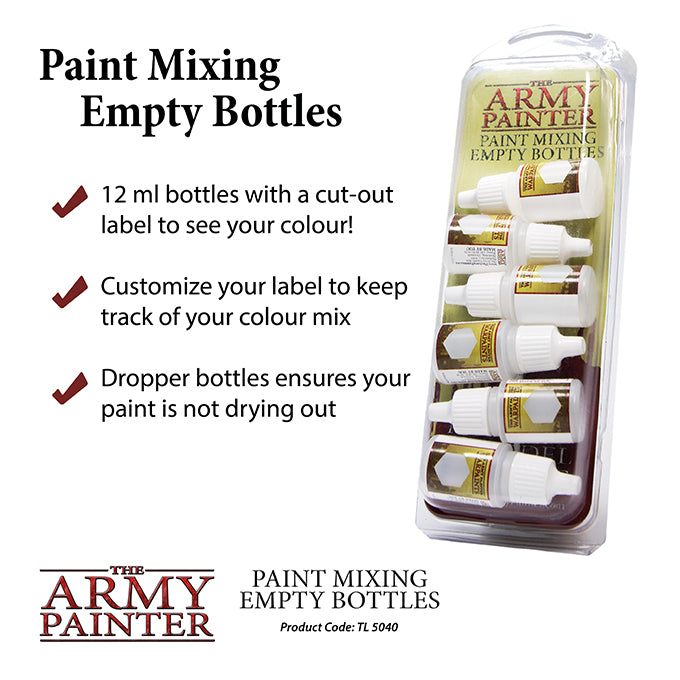 Army Painter Hobby Tools: Paint Mixing Empty Bottles Supplies Army Painter   