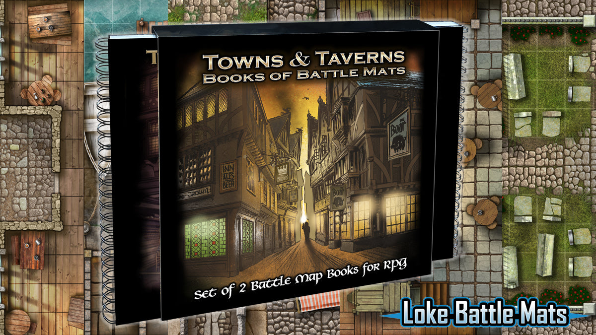 Battle Mats Towns & Taverns RPG Maps Loke Battle Mats   