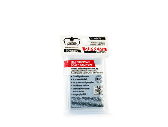 Ultimate Guard Mini European Supreme Game Sleeves 50ct (10076) Home page Ultimate Guard   