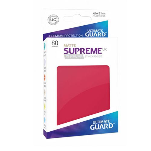 Ultimate Guard 80ct Standard Supreme UX Matte Sleeves Red (10563) Home page Ultimate Guard   
